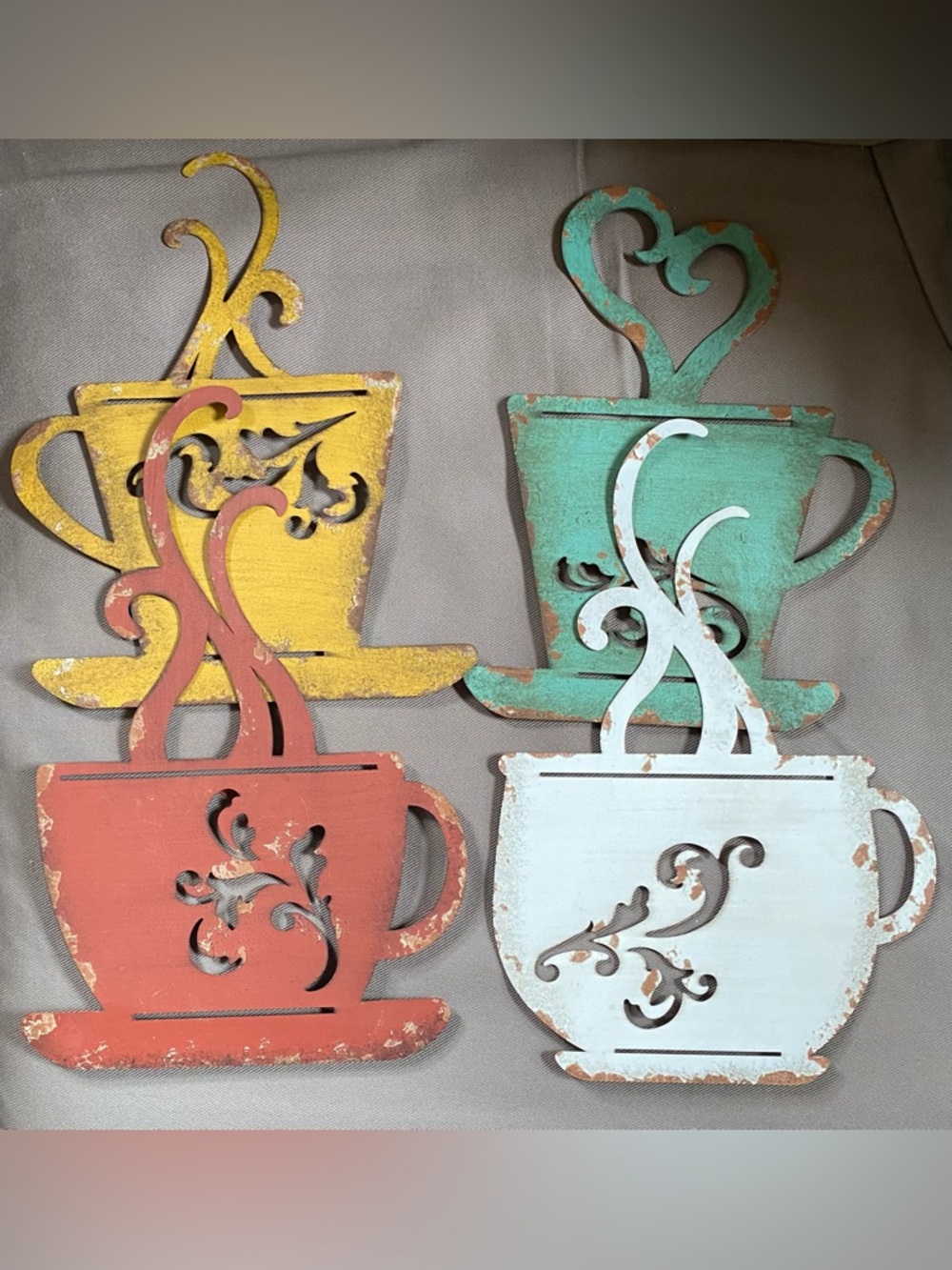 Metal Tea Cup Wall Hangings